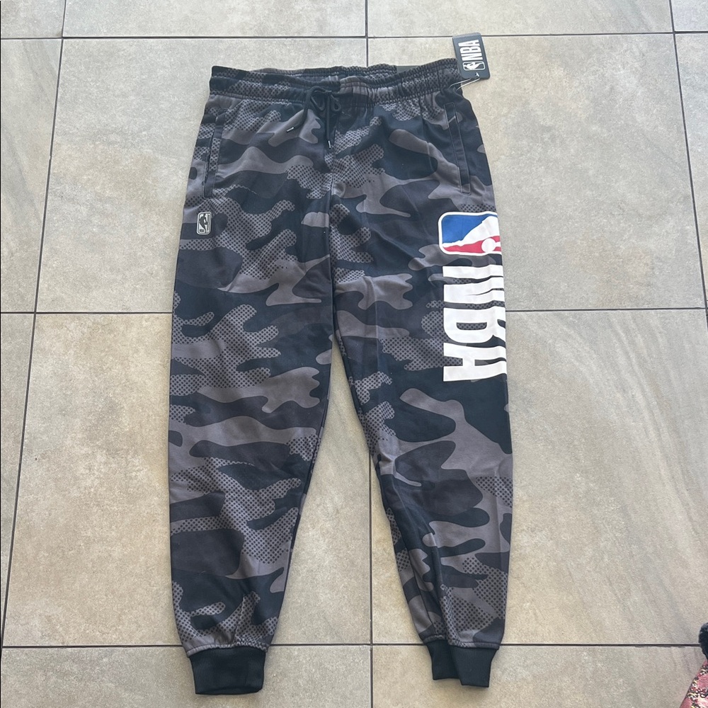 NBA Kids Camouflage Joggers - Gray and Black